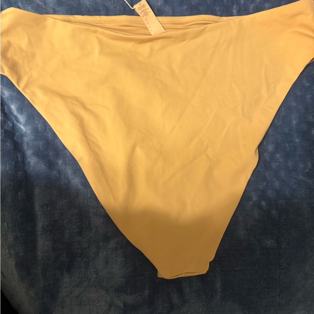 SKIMS Beige Med Coverage Bikini Bottom